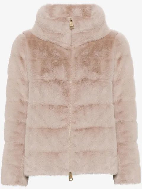 Herno faux-fur zipped jacket