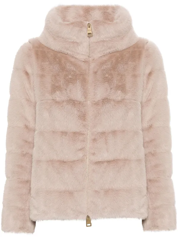 Herno Jacke Aus Faux Fur Nude FARFETCH DE