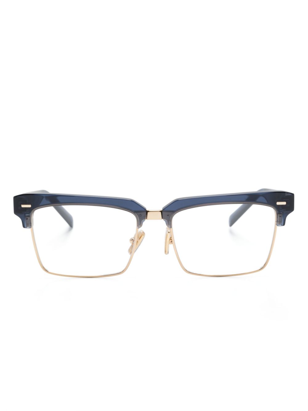 Miu Miu Rectangle-frame Glasses In 蓝色