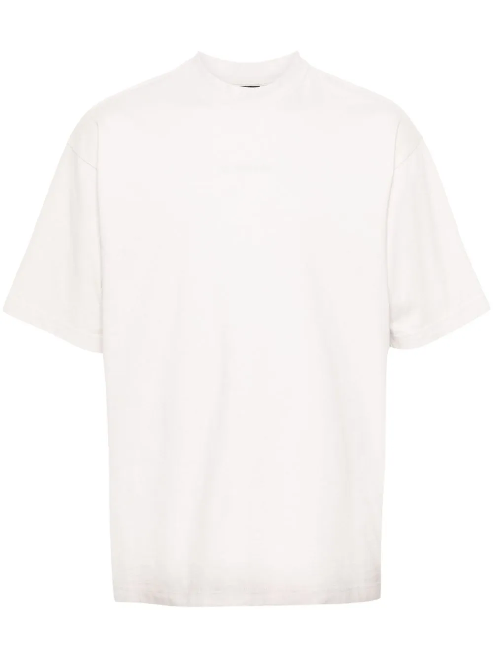 Balenciaga Reflective-logo Cotton T-shirt In Neutrals