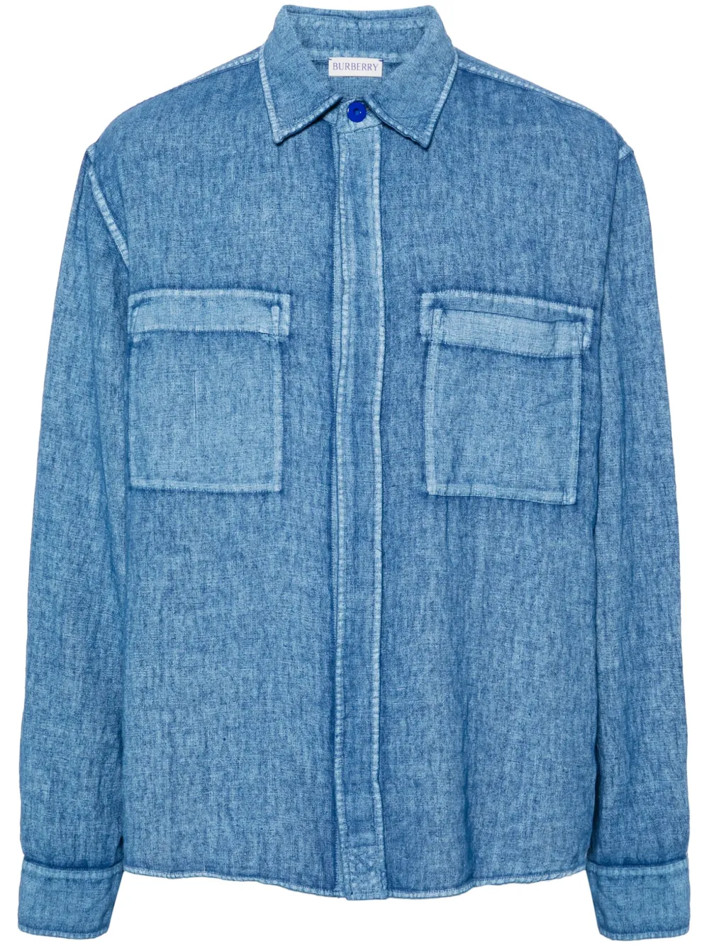 Burberry Linnen overhemd Blauw