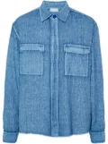 Burberry long-sleeve linen shirt - Blue