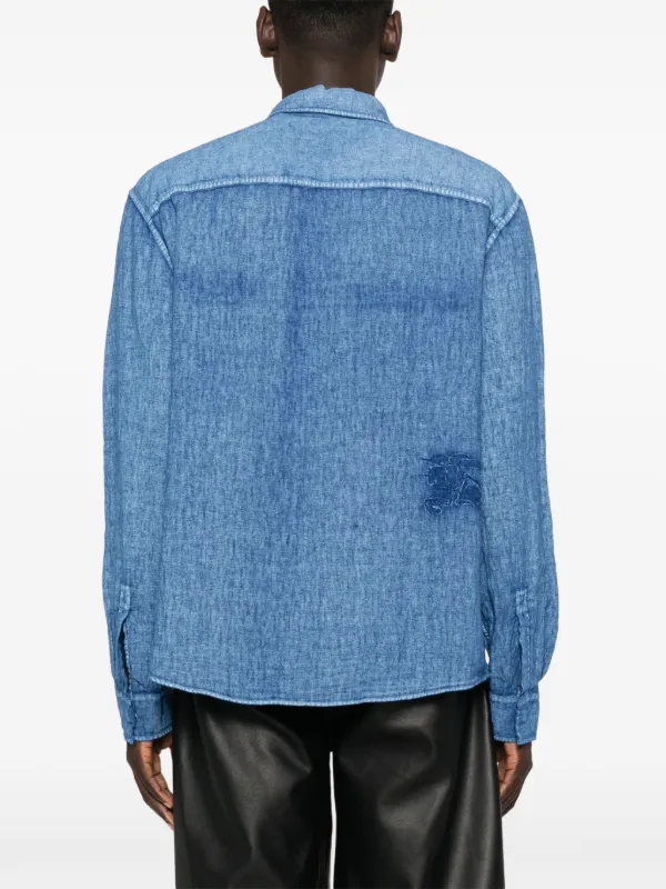 BURBERRY ジュエリーカラー/カフス　シャツ　ストライプ　ブルー 8065973-vividblue01.jpg