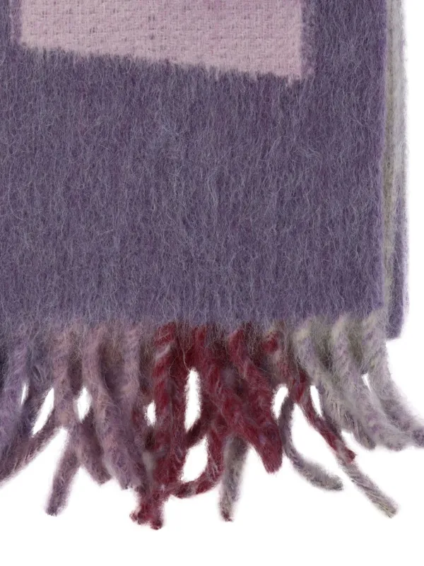 スカーフ Marni Scarf logo Purple Marni logo-jacquard Fringed Scarf | Purple | FARFETCH BH