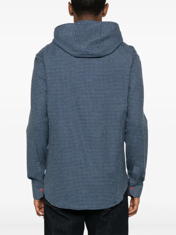 Gingham hooded shirt on sale