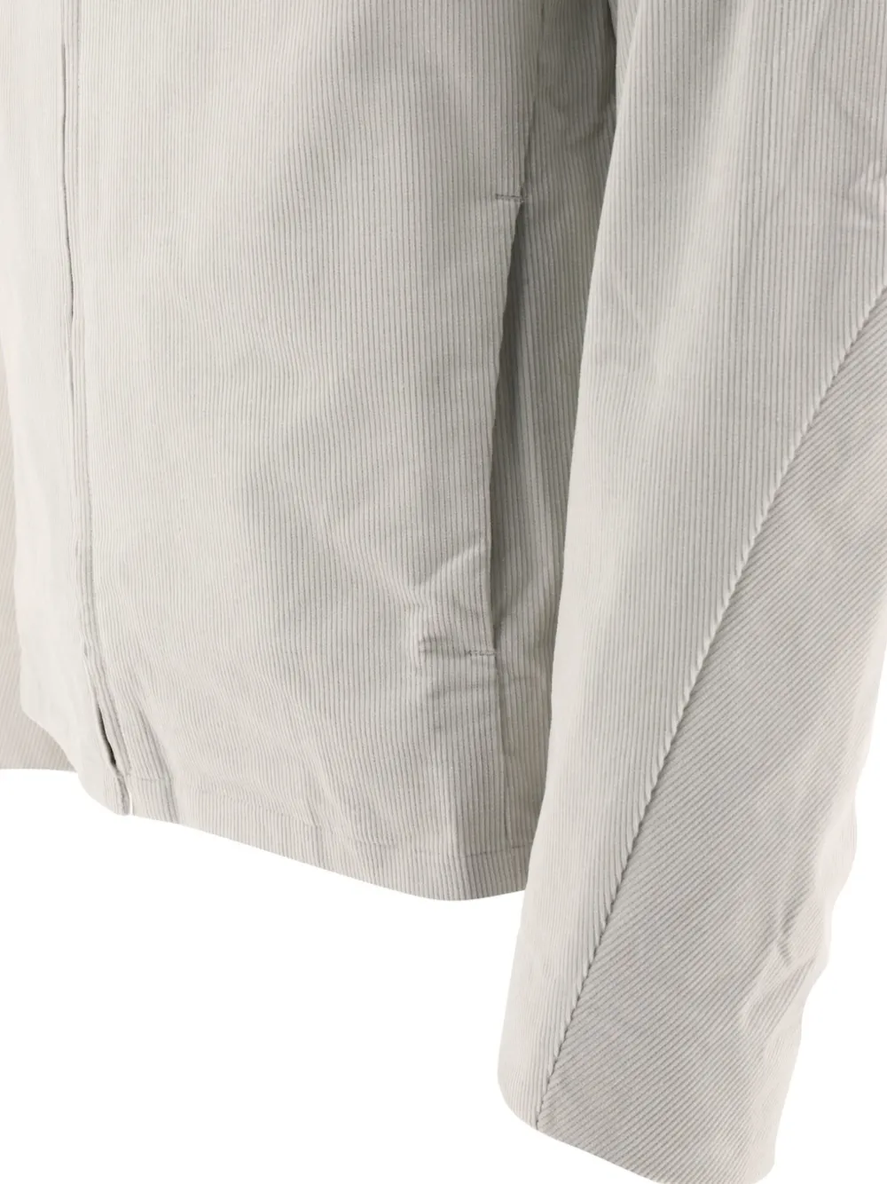 Post Archive Faction corduroy zip-front shirt jacket Grijs