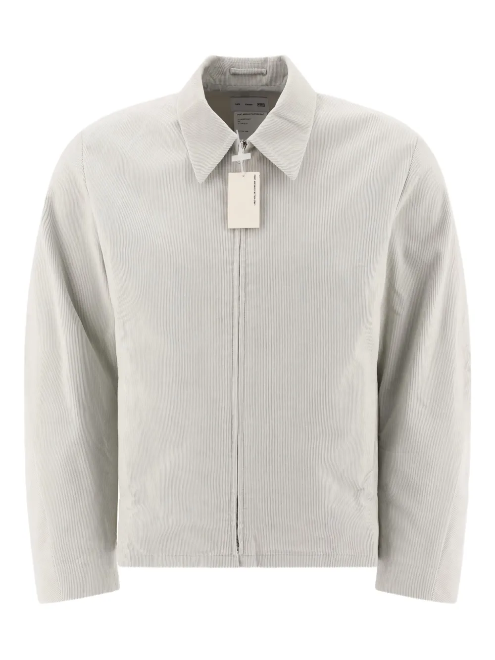 Post Archive Faction corduroy zip-front shirt jacket | Grey | Image 1