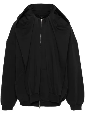 【関税込み】Balenciaga ブラック ジップフーディ Balenciaga ジップアップ パーカー | ブルー | FARFETCH JP