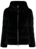 Herno faux-fur zipped jacket - Black