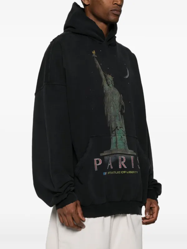 【国内即発送】 Paris Balenciaga Liberty ブラック | パーカー ダメージ トップス