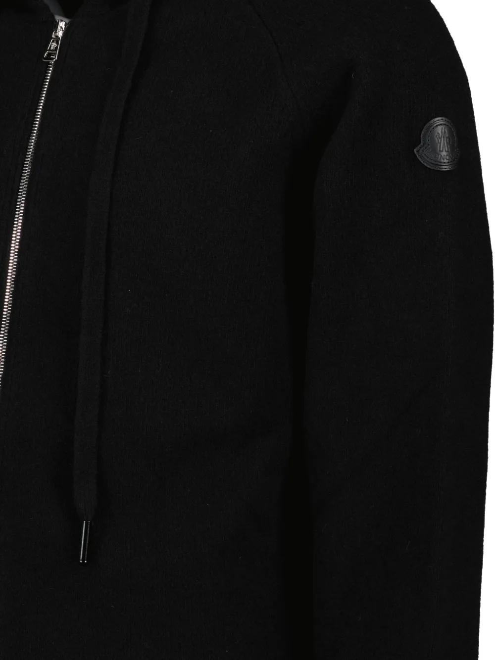 Moncler Zip-up Hoodie In Black