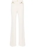 Elisabetta Franchi logo-plaque flared trousers - Neutrals