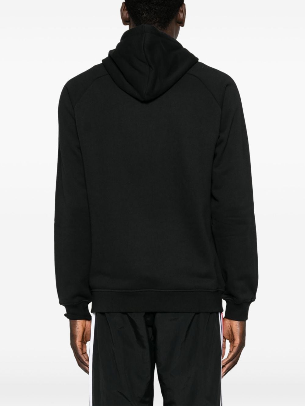 Shop Adidas Originals Archive 3-stripes Logo Hoodie In Black