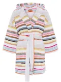 Missoni Home striped bath robe - White