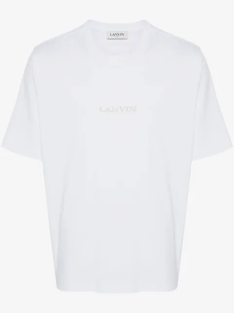 Lanvin logo-embroidered cotton T-shirt