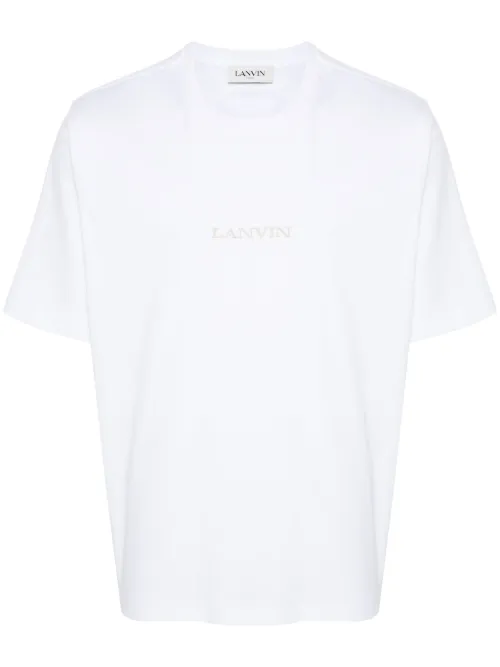 T-shirt en coton à logo brodé - Lanvin - Modalova