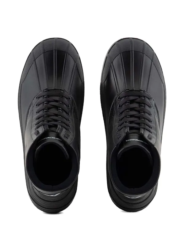Emporio Armani レースアップ ブーツ | ブラック | FARFETCH JP