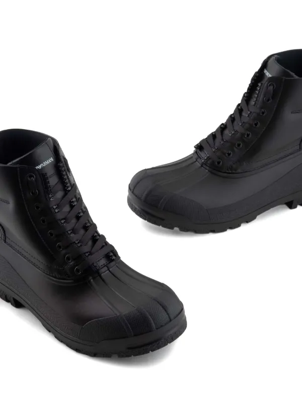 EMPORIO ARMANI レースアップブーツ ブラック Emporio Armani レースアップ ブーツ | ブラック | FARFETCH JP