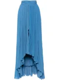 Saiid Kobeisy high-low pleated skirt - Blue