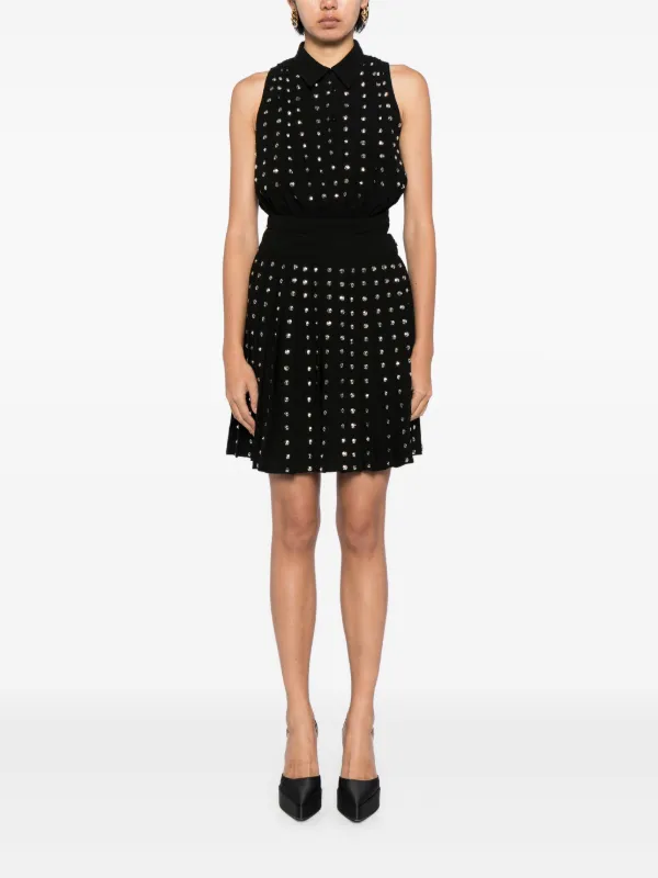 ミニスカート Saiid Kobeisy Beaded Tennis Skirt 23971750_54245837_1000.jpg