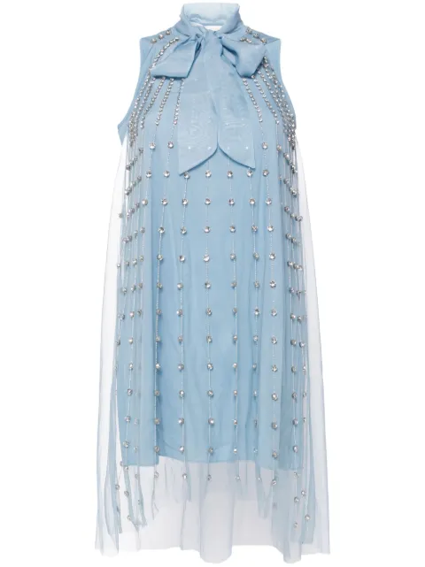 Saiid Kobeisy crystal-embellished layered dress 