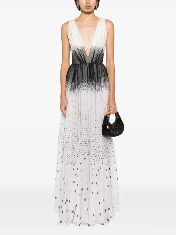 Saiid Kobeisy Polka dot-print gradient-effect Dress | Black | FARFETCH Saiid Kobeisy Polka dot-print gradient-effect Dress | Black | FARFETCH
