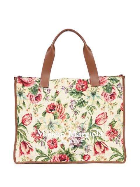 Maison Margiela large floral-print tote bag