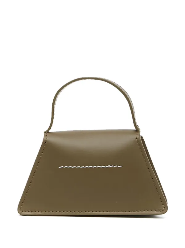 MM6 Maison Margiela Numeric レザーミニバッグ | グリーン