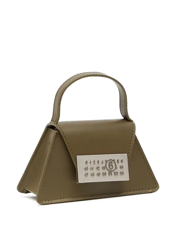 MM6 Maison Margiela Numeric レザーミニバッグ | グリーン