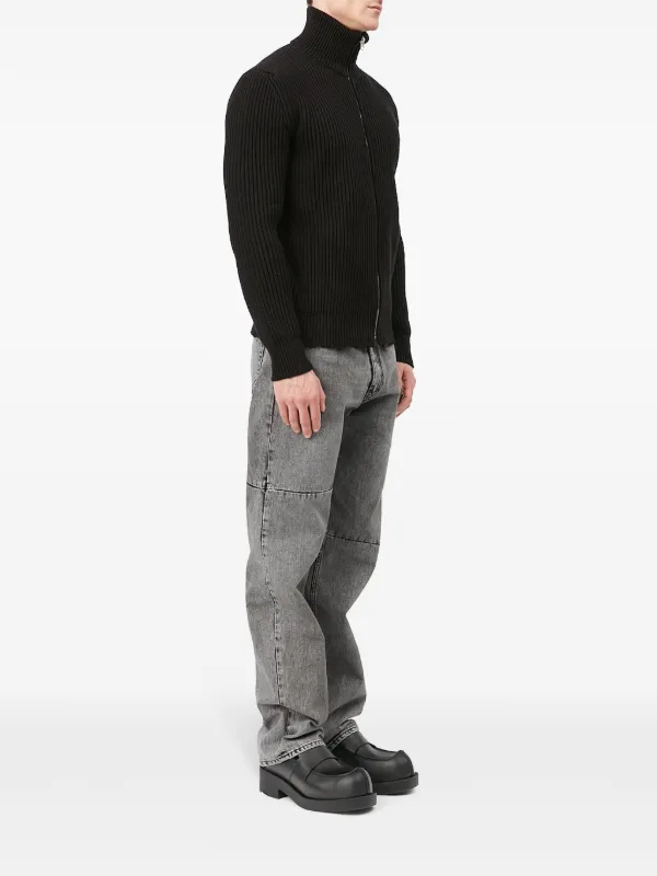 MM6 Maison Margiela ジップアップ カーディガン | ブラック | FARFETCH JP