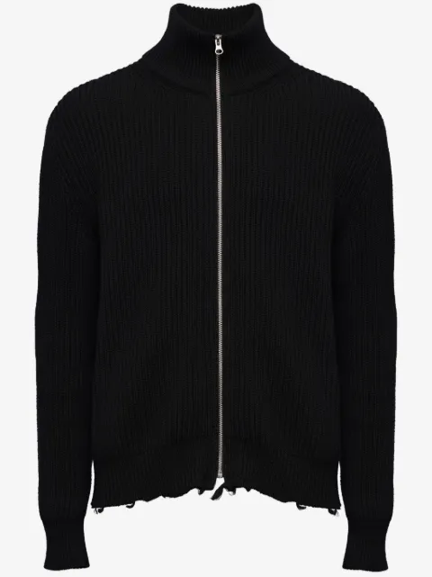 MM6 Maison Margiela ribbed knit sportsjacket
