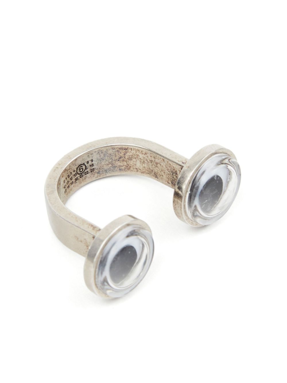 MM6 Maison Margiela Googley Eyes ring - Zilver