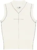 MM6 Maison Margiela stitch-detail wool-knit vest top - White
