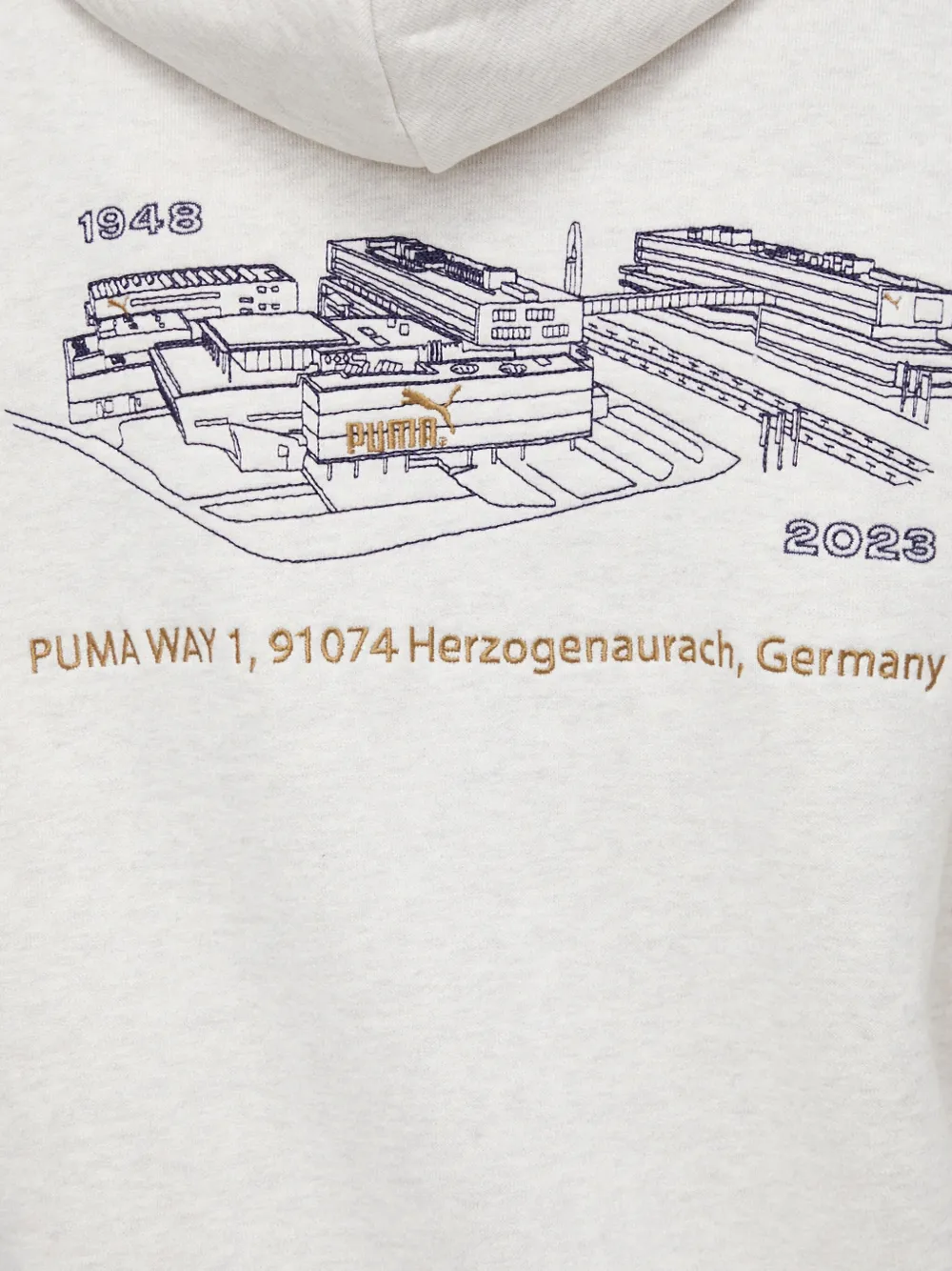 PUMA Sweater met geborduurde hoodie Beige