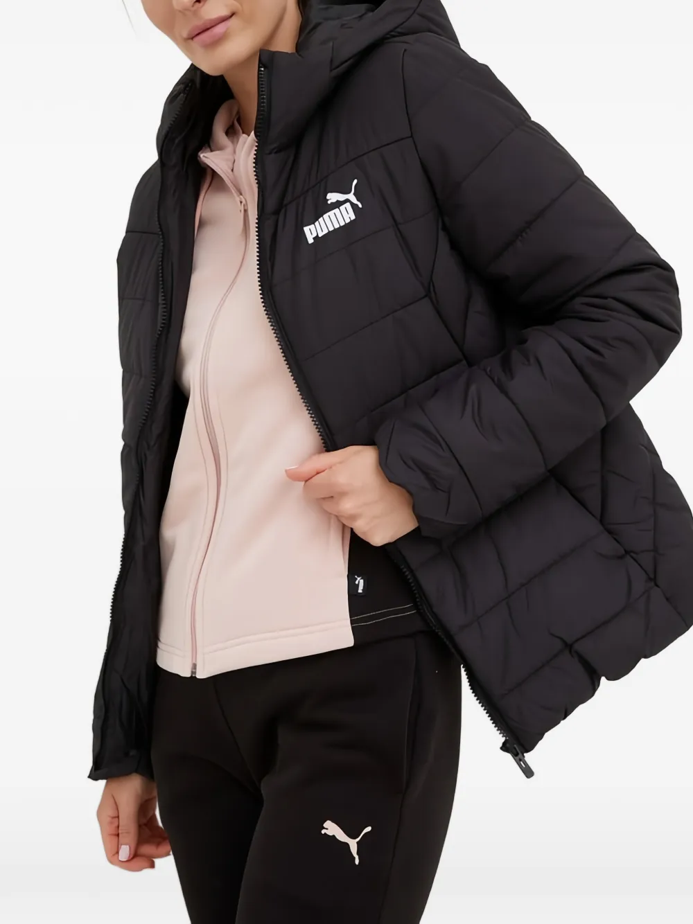PUMA Piumino con cappuccio - Nero