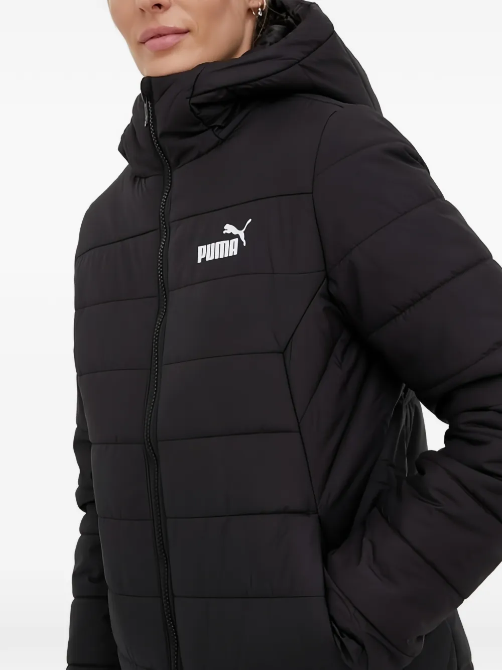 PUMA Donsjack met capuchon Zwart