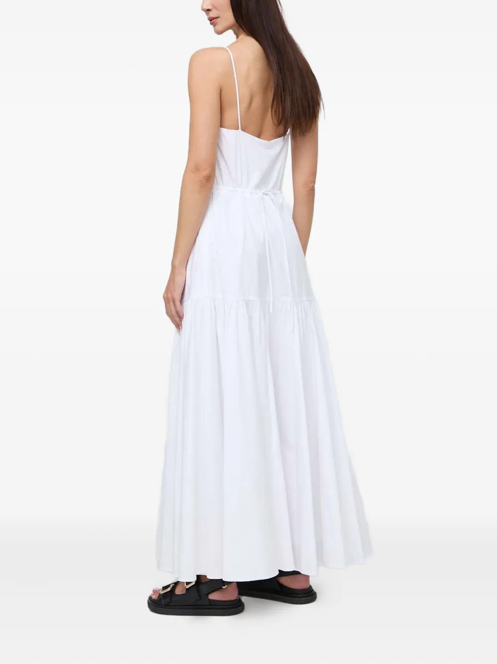 Ivy & Oak Tiered Spaghetti-strap Dress In White