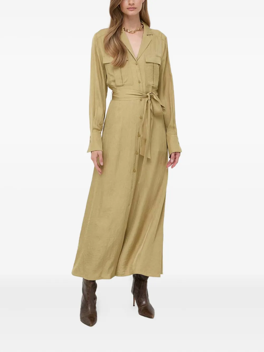 IVY OAK belted shirt dress - Groen