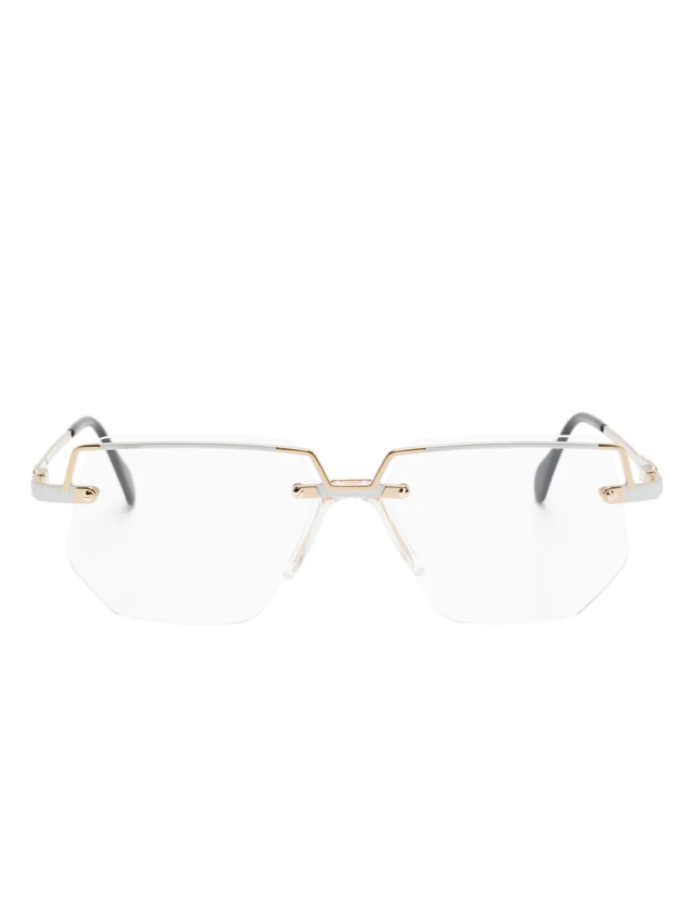Cazal sculpted-frame metallic glasses | Gold | Image 1