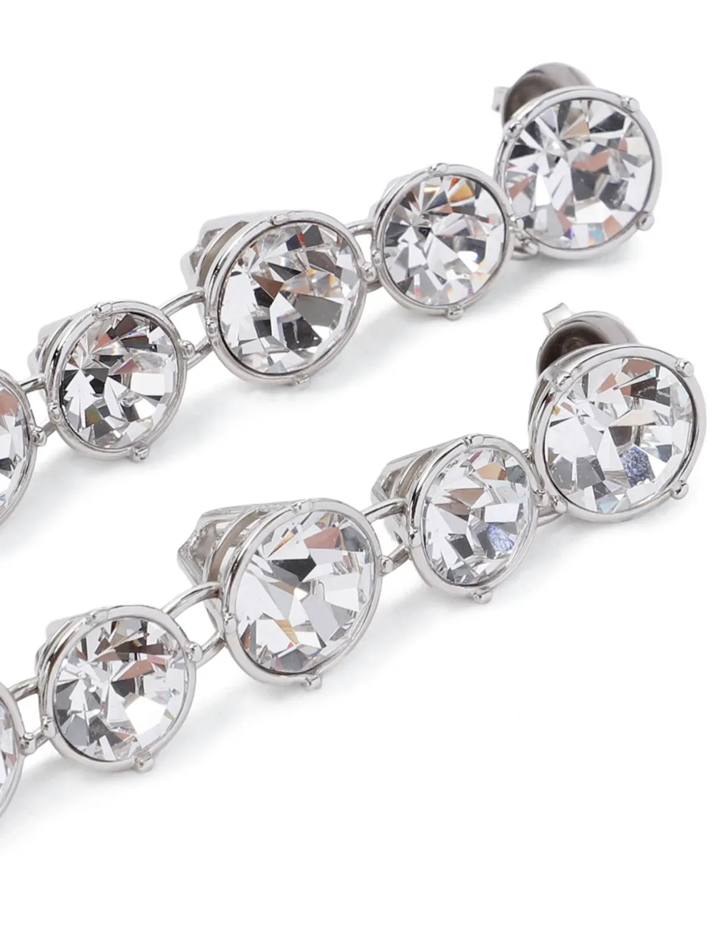  Jean Paul Gaultier Long Diamond Earrings - Silver 