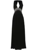 Saiid Kobeisy crystal-embellished open-back dress - Black