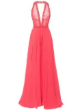 Saiid Kobeisy eyelet-detail full-skirt dress - Pink