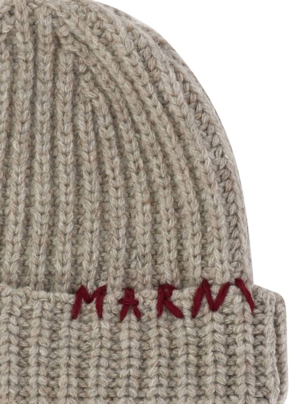 Marni logo-embroidered ribbed-knit beanie Women