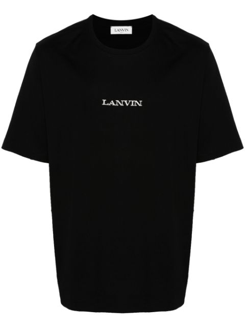 Lanvin logo-embroidered cotton T-shirt Men