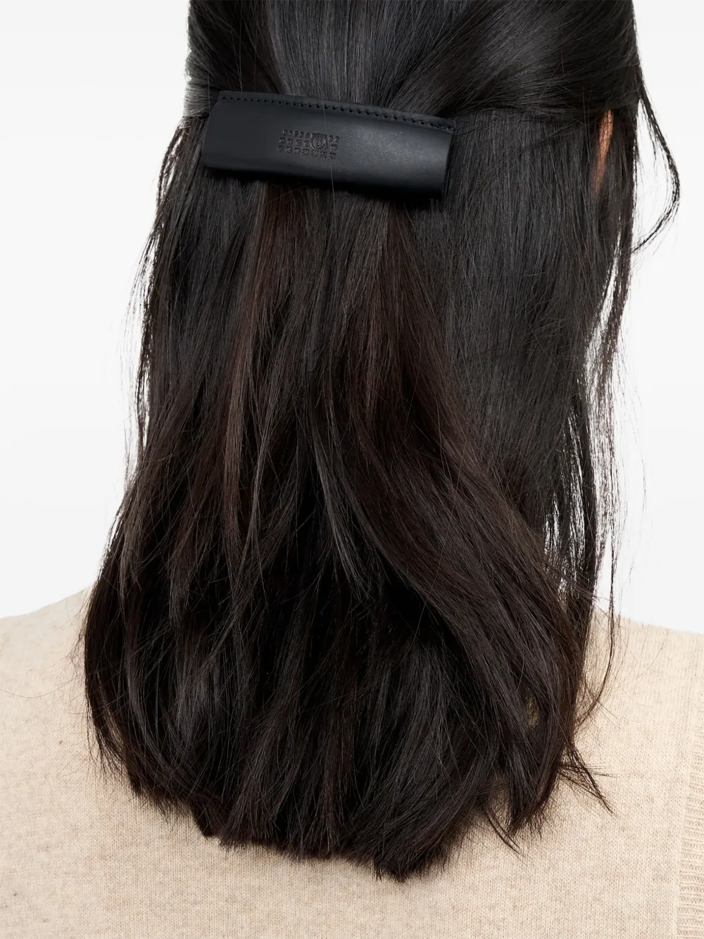 MM6 Maison Margiela Leren haarspeld Zwart