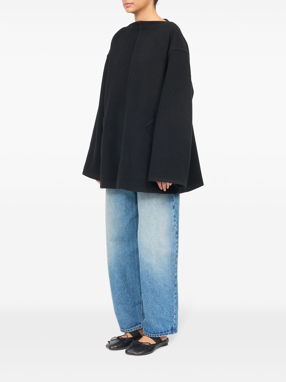 MM6 Maison Margiela single-stitch felted sweatshirt Women