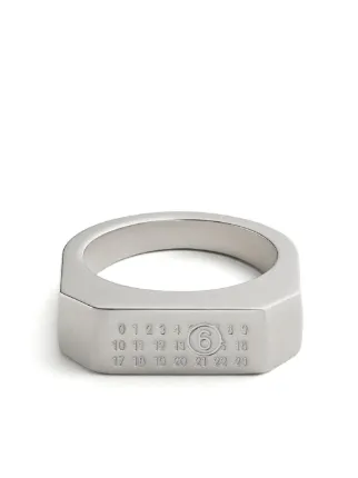 MM6 Maison Margiela ロゴ シグネットリング | シルバートーン