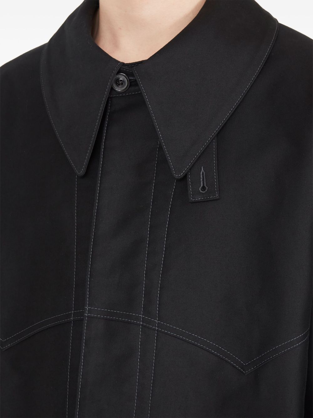 Maison Margiela satin cotton pointed-collar shirt Men