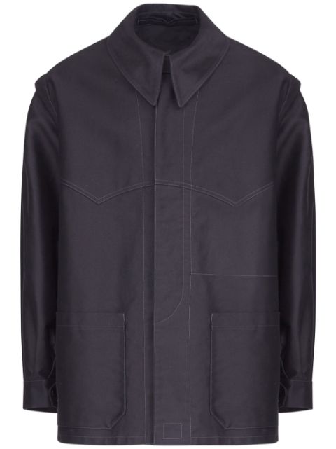 Maison Margiela satin cotton pointed-collar shirt Men