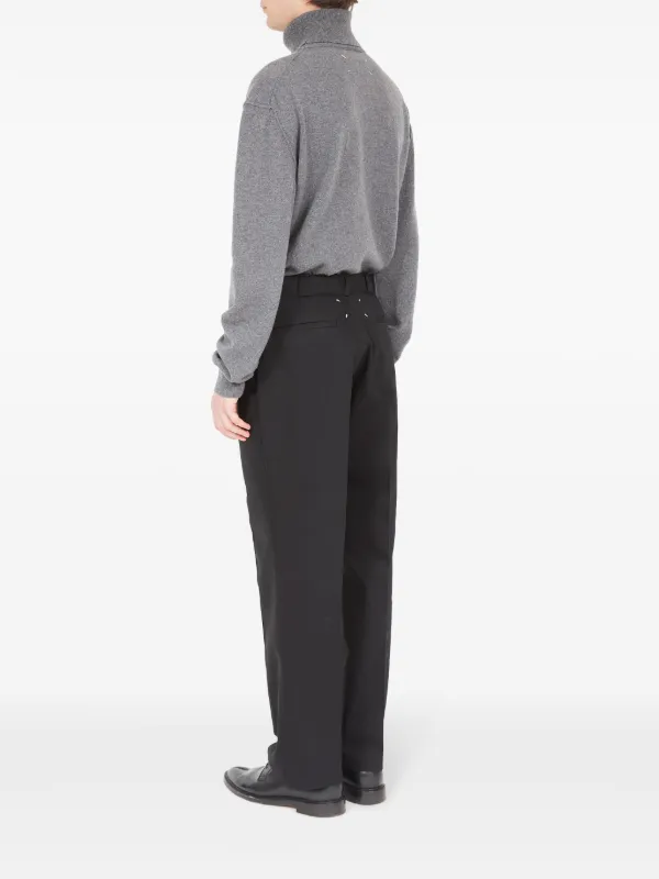 Maison Margiela Pleated pressed-crease Trousers | Black